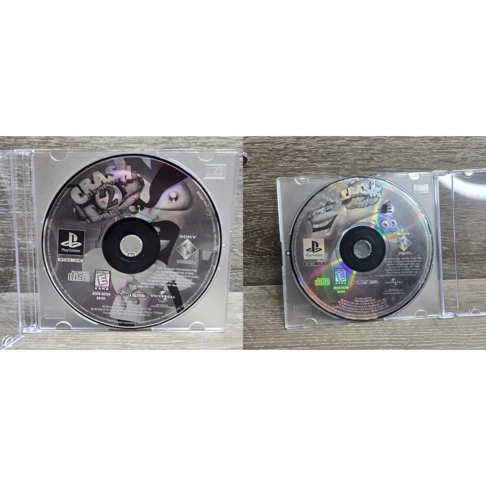 Crash Bandicoot 2+ 3: Warped PS1 Lot PlayStation 1 Tested Working Disc Only